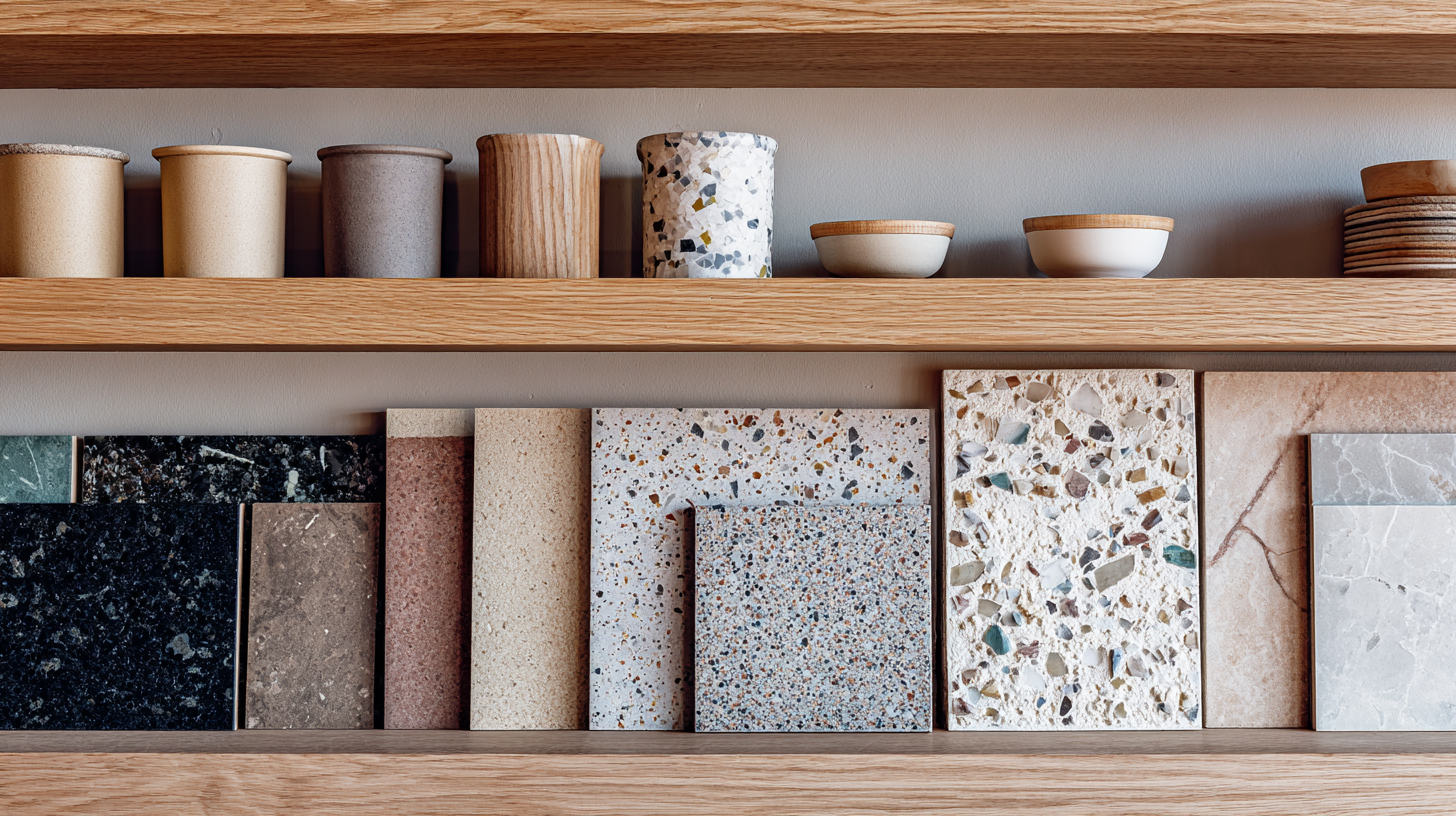 Materials on a shelf